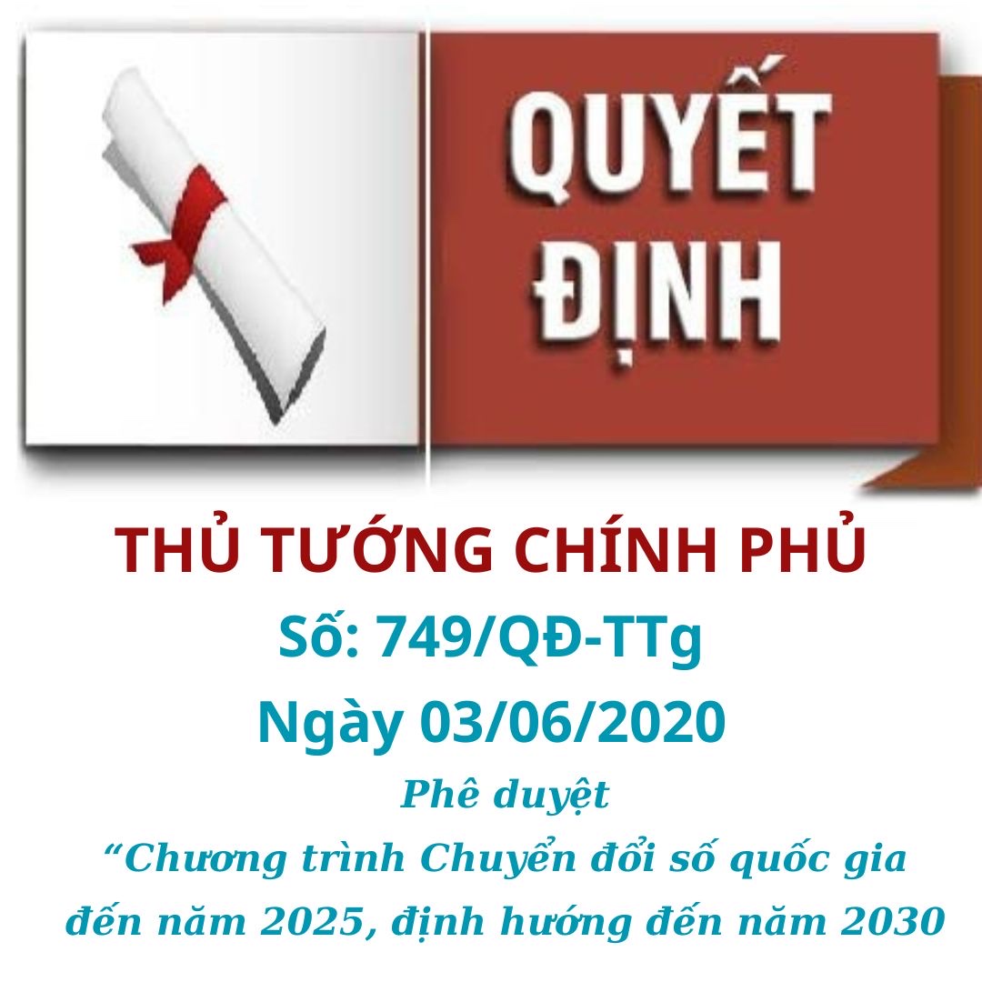 Quyết định số 749/QĐ-TTg ngày 03/6/2020